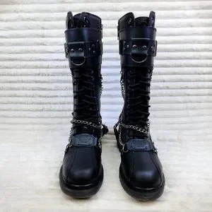 Demonia Bolt 18 Eyelet Knee High Combat Boot Demonia | Shoes | Demonia Bolt 8 Eyelet Knee High Combat  main image 3